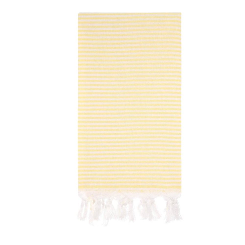 4 Yellow Towels - 100% Turkish Cotton Beach Bath Towel